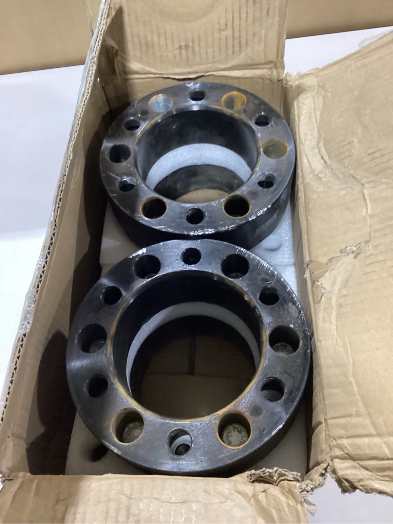 Condition photo showing As Is for VLAOSCHI Black Forged 6x135 to 6x5.5 Wheel Adapters 2 Inch with 14x2.0 Studs Compatible with Ford 6 Lug 6x135 to 6x139.7 for 2004-2014 F150 | 2003-2014 Expedition | 2003-2014 Navigator - Pack of 4 2 Inch-Pack of 4
