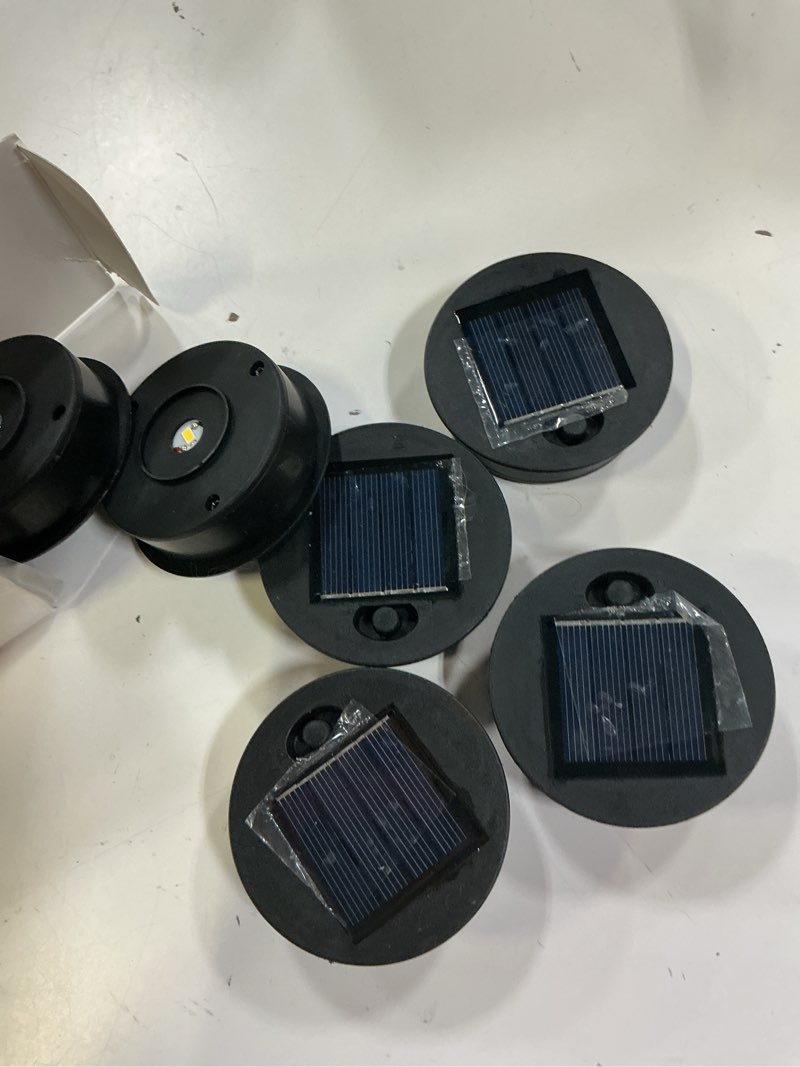 Condition photo showing Good Condition for 6 pieces solar lights replacement top (top size 2.76 inch, bottom size 2.36 inch) solar lantern light lids waterproof warm white led light 7 lumens for outdoor hanging lanterns garden patio decor
