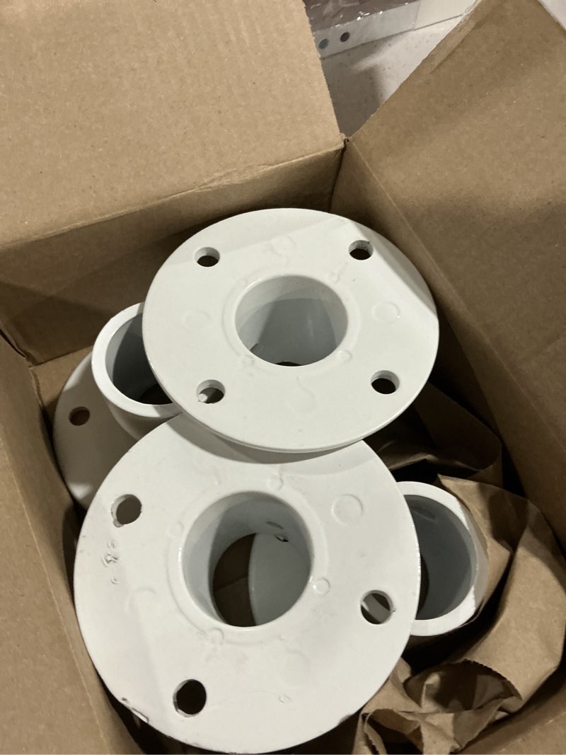 Condition photo showing Good Condition for ecotric deck anchor flange cast aluminum above ground pool ladders/handrails/slide - 1 7/8” inch diameter of 1.9"(4pc) 4 pcs