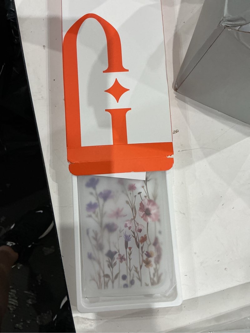 Condition photo showing Good Condition for gviewin for iphone 16 pro case, with screen protector & camera lens protector [not yellowing] floral slim shockproof protective clear flower women phone cover 6.3'' (zinnia/purple)