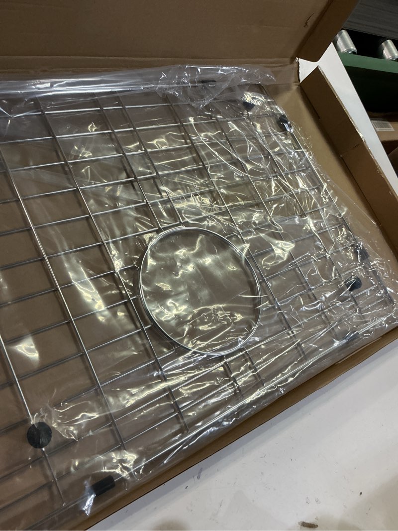 Condition photo showing Good Condition for serene valley sink bottom grid 23" x 14-1/2", rear drain with corner radius 3/8", sink protector svh2315r