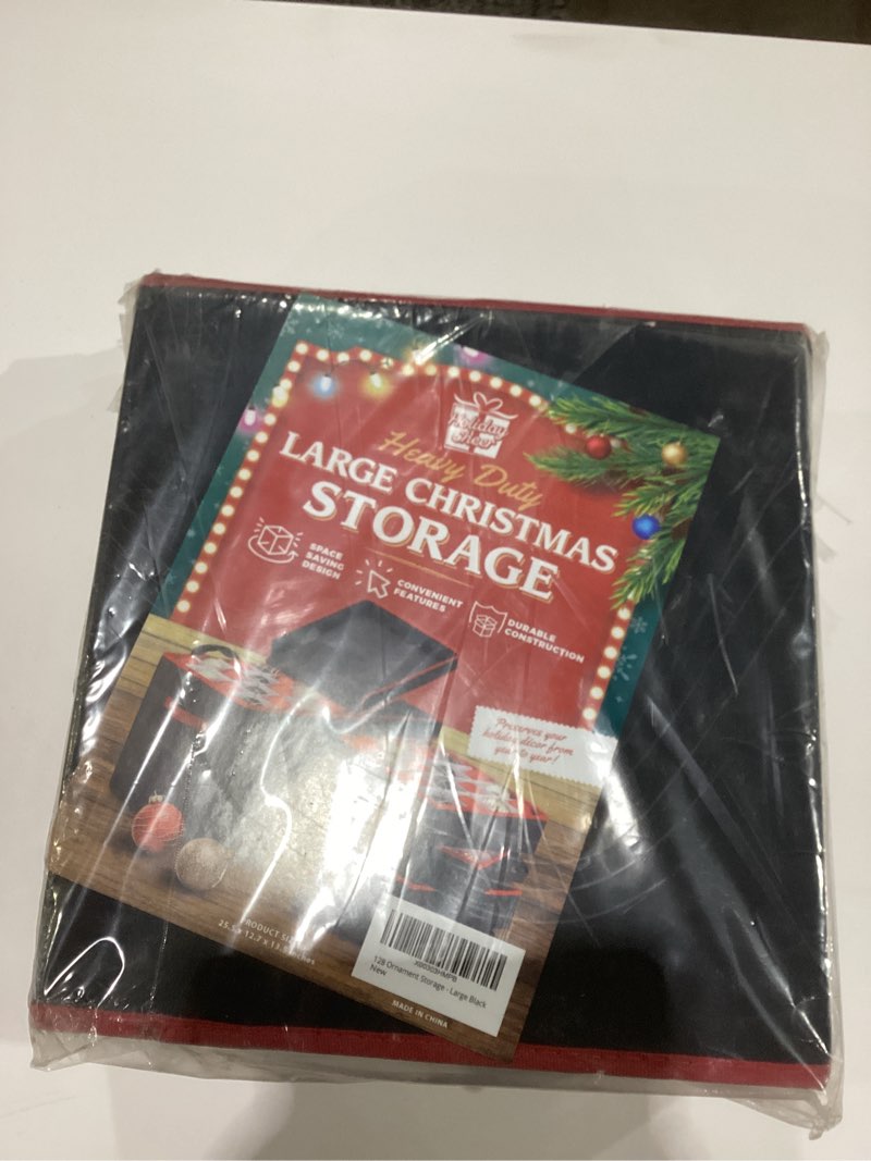 Condition photo showing New/Like New for Holiday Cheer Premium Christmas Ornament Storage with 8 Tray – Christmas Storage Container with Dividers Perfect for Holiday Decorations– Fits 128 Holiday Ornaments – Tear-Proof Fabric Green Large