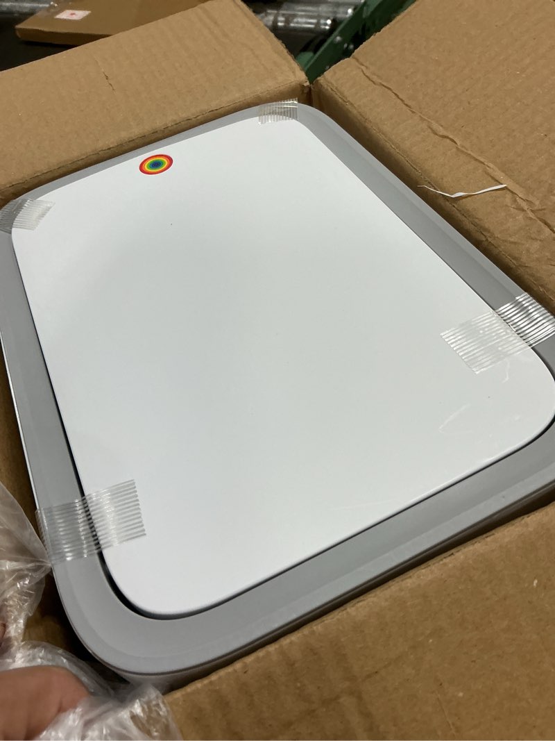 Condition photo showing Good Condition for MOPALL 2 Pack Bathroom Trash Can with Lid, 3.6Gal + 2.4Gal Garbage Can with Pop-Up Lid, Small Trash Can Dog Proof, Slim Trash Bin Waste Basket for Toilet, Office, Bedroom, Living Room, Kitchen (White)