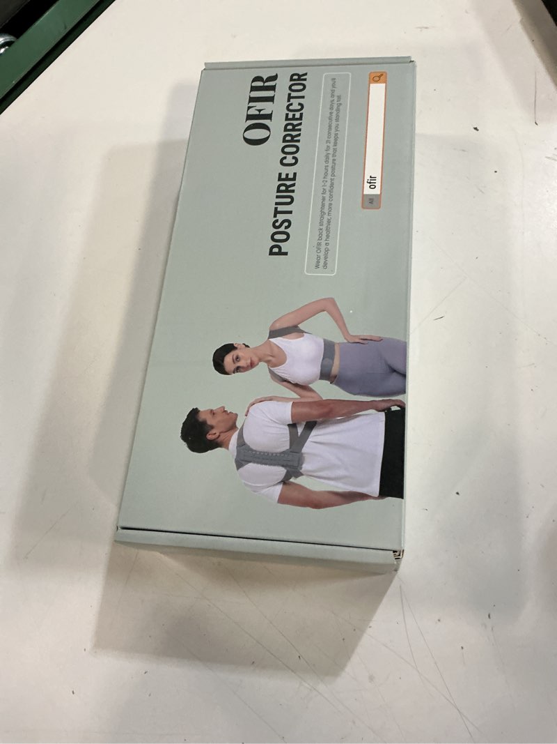 Condition photo showing New/Like New for ofir upper back brace posture corrector for women & men, adjustable & breathable back straightener posture corrector for men, gradually help improve poor posture. medium