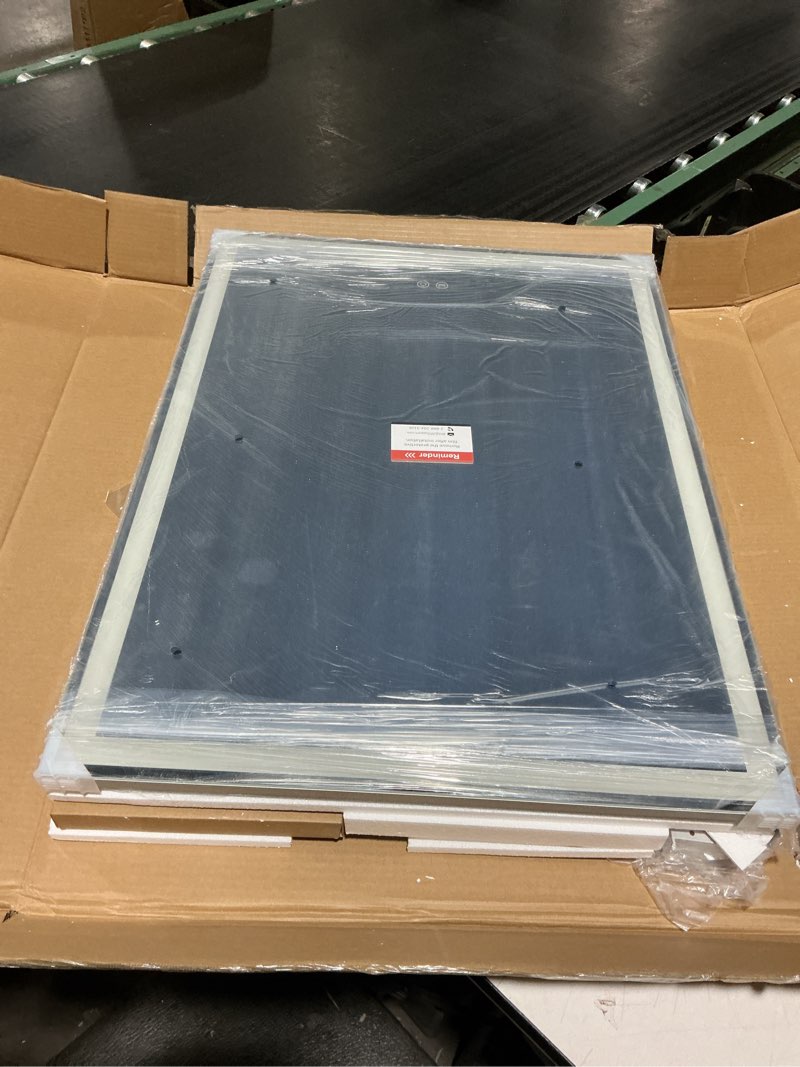 Condition photo showing Good Condition for TETOTE 24 x 32 Medicine Cabinet with Lights, Adjustable Shelves, Silver Aluminum Cabinet, Anti-Fog Stepless Dimmable 3 Colors White/Warm/Natural, Easy to Install(Wall Mount/Recessed) 32"L x 24"W Silver