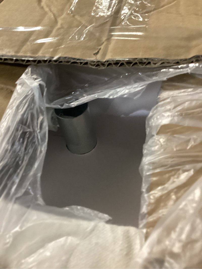 Condition photo showing As Is for serenelife female torso mannequin display - sturdy and durable, adjustable dress form (52-64"), lightweight, easy-to-assemble, stable tripod stand, smooth surface for retail clothing display shiny white