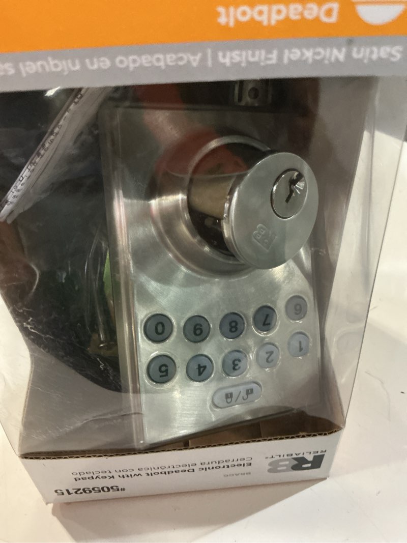 Condition photo showing As Is for reliabilt bragg electronic deadbolt