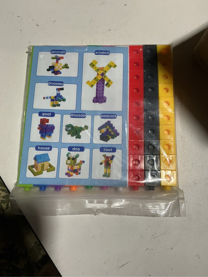 Condition photo showing Good Condition for Dotimo 100PCS Math Linking Cubes, Math Cubes for Kids Ages 4-8, Counting Snap Cubes Manipulatives with 10 Colors, Preschool Learning Activities, Classroom Supplies & Homeschool