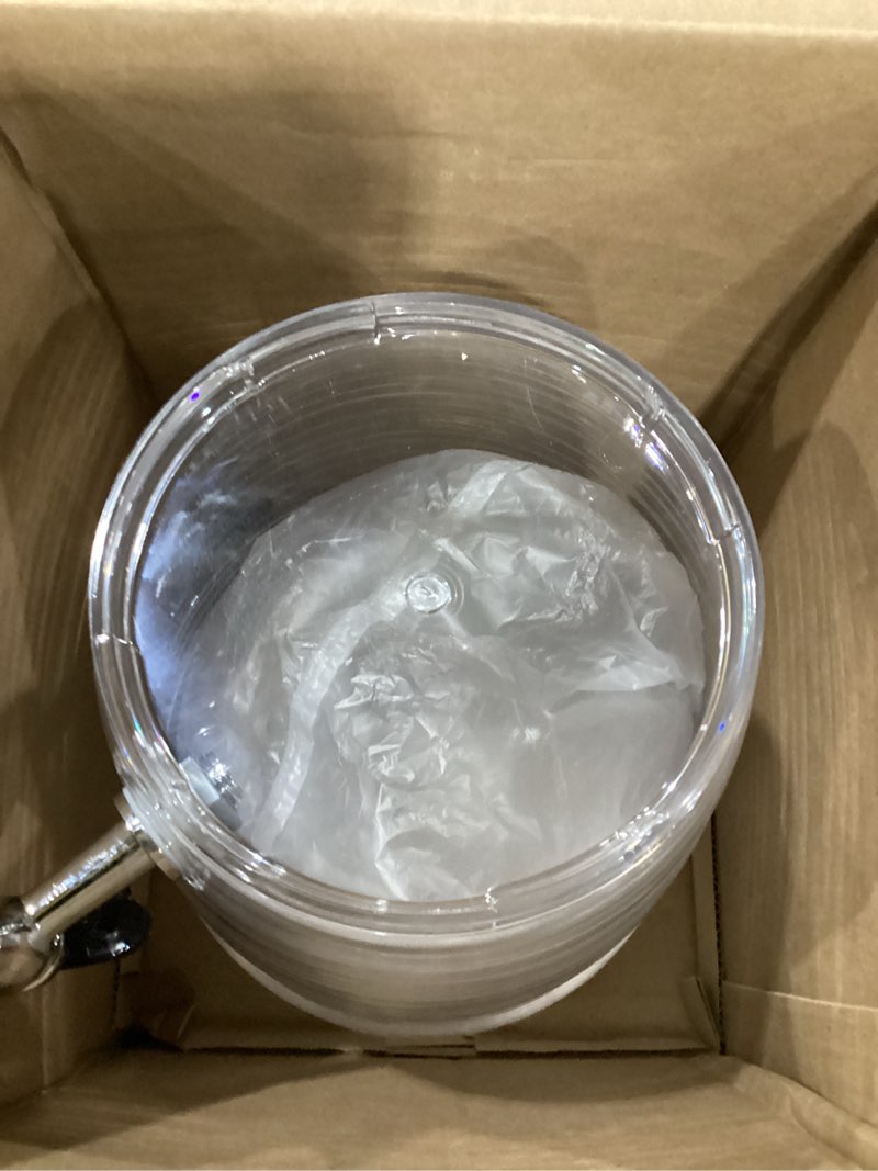 Condition photo showing As Is for creativeware bark beverage dispenser, 2.5 gallon, clear, (pack of 1)