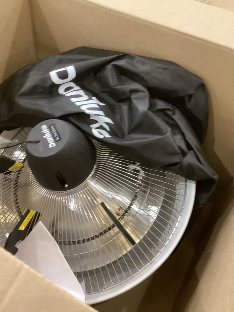 Condition photo showing As Is for Electric Outdoor Heater, 1500W Hanging Ceiling Mounted Infrared Patio Heater for Outdoor Use, Waterproof Electric Heater for Porch, Balcony, Garage, Adjustable Height, White