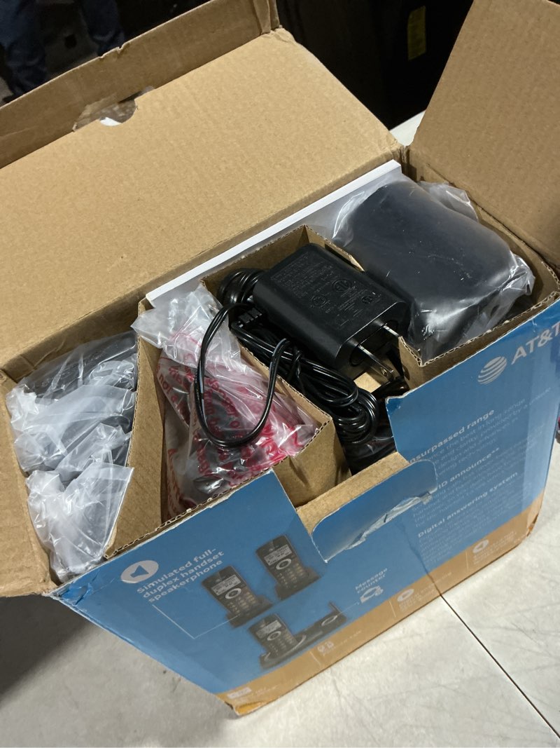 Condition photo showing Good Condition for AT&T CL82319 DECT 6.0 3-Handset Cordless Phone for Home with Answering Machine, Call Blocking, Caller ID Announcer, Intercom and Long Range, Black 3 Handsets Cordless Handsets