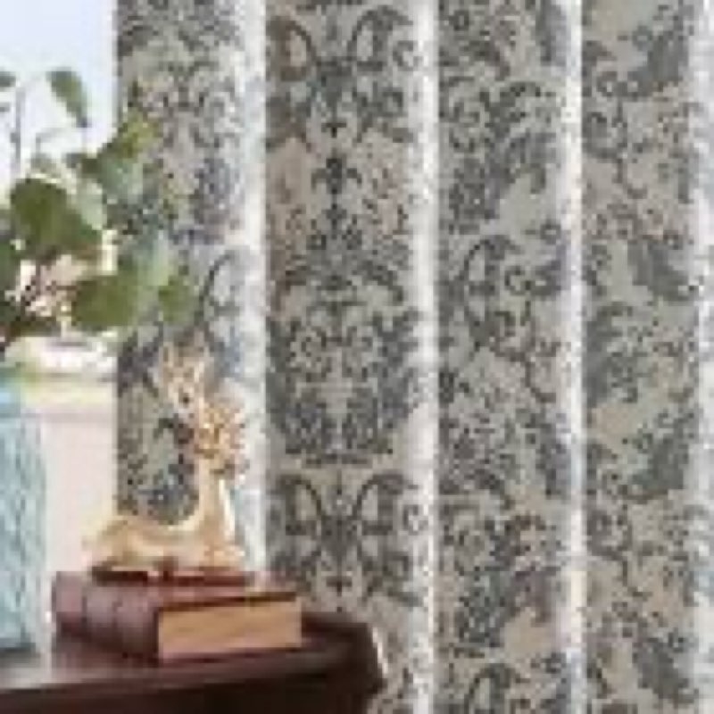 OWENIE Blackout Curtains for Bedroom 84 Inches Long 2 Panels, Thermal Insulated Elegant Printing Dou