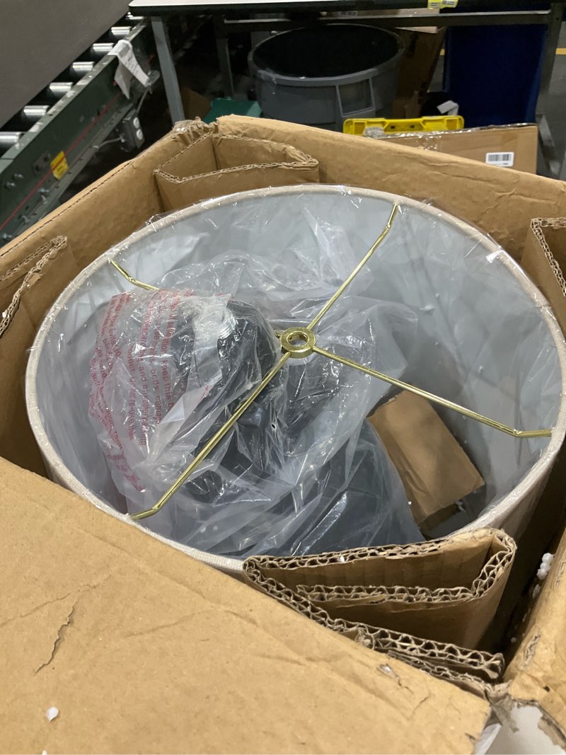 Condition photo showing As Is for This is a lamp shade, similar in style to those from brands like Grandview or Jonathan Y.  