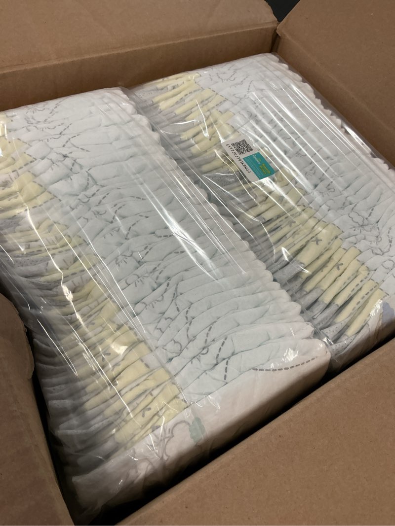 Condition photo showing New/Like New for pampers swaddlers diapers, size 1 (8-14 lbs), 198 count, absorbent, keeps baby dry and comfortable, skin safe disposable baby diaper (packaging may vary)