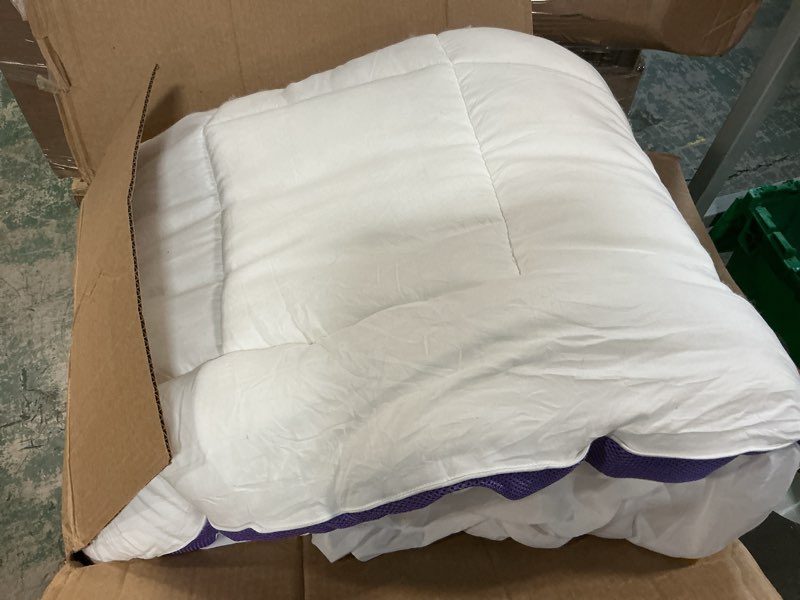 Condition photo showing As Is for utopia bedding quilted fitted mattress pad, queen size, elastic fitted mattress topper protector and cover with deep pocket stretches up to 16 inches, machine washable (white) white queen (pack of 1) ( similar
