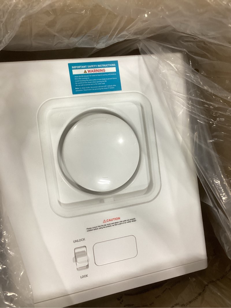 Condition photo showing New/Like New for Stainless Steel Humidifier, 3L Warm Mist Humidifier, Easy Clean with Warm Steam Humidifier, Healthy Air Mist Humidifiers for Bedroom Living Room, with Sleep Mode and Auto-off Setting 3LWhite