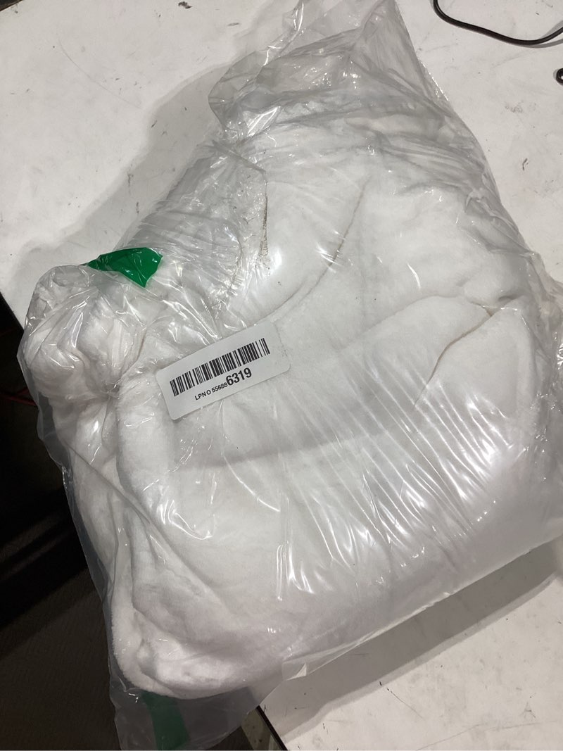 Condition photo showing As Is for honeydak 3 in 1 giant bean bag cover only(no filler) rectangle stuffed animal storage bean bag chair cover soft washable large storage beanbag adult plush toy clothe pillow(creamy white,milk velvet) creamy white milk velvet