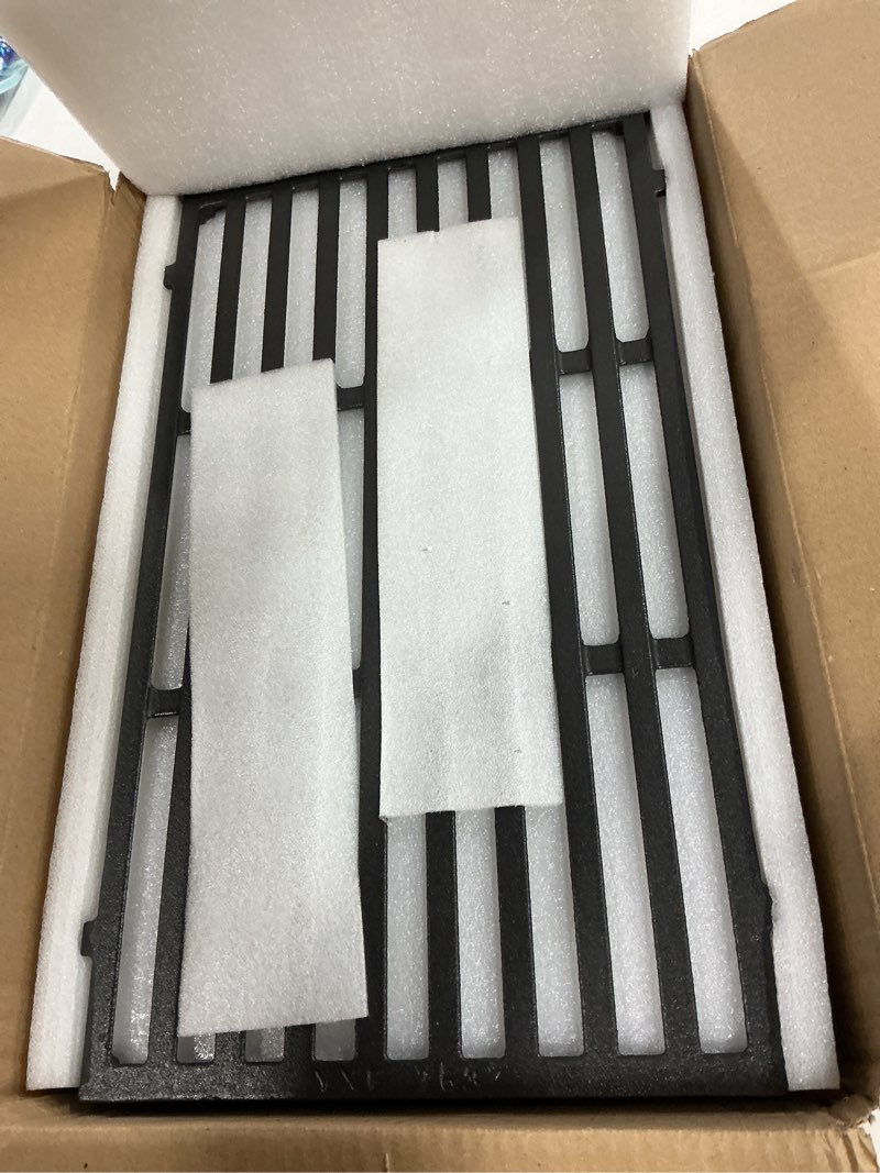 Condition photo showing Good Condition for spirit e-210 7637 grill cooking grates for weber spirit e210, 17.5" grill grates for weber spirit & spirit ii 200 series e-210 e-215 e-220 s-210 s-215 spirit ii e-210 ii e-220 2 burner 64815 67022 cast iron grates for weber spirit i ii 200