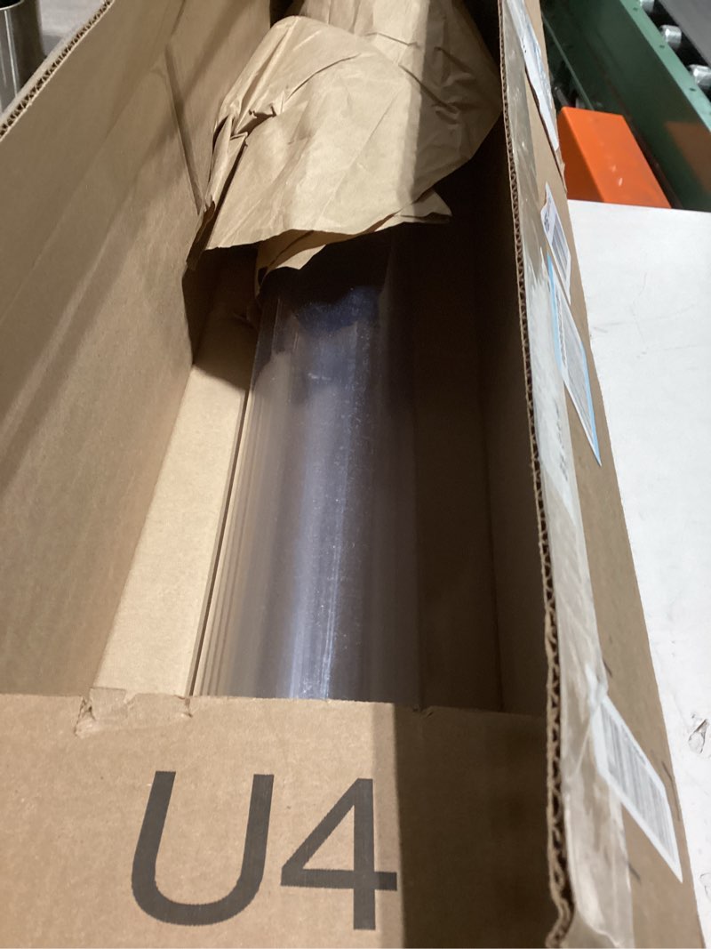 Condition photo showing As Is for Warmstar Clear Table Cover Protector 36 x 60 Inch,1.5mm Thick Plastic Table Cover Rectangle,PVC Clear Table Protector,Desk Protector Mat for Kitchen, Dresser, Writing Desk?Dining Room Table Clear 1.5mm 36" x 60"