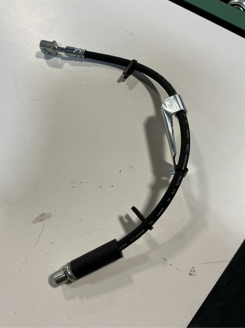 Condition photo showing As Is for dorman h621701 front passenger side brake hydraulic hose compatible with select chevrolet / gmc models