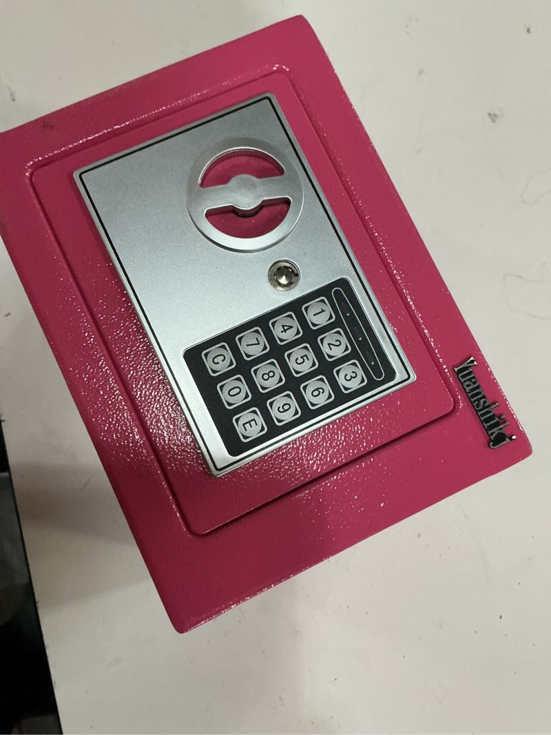 Condition photo showing As Is for yuanshikj electronic deluxe digital security safe box keypad lock home office hotel business jewelry gun cash use storage (pink)