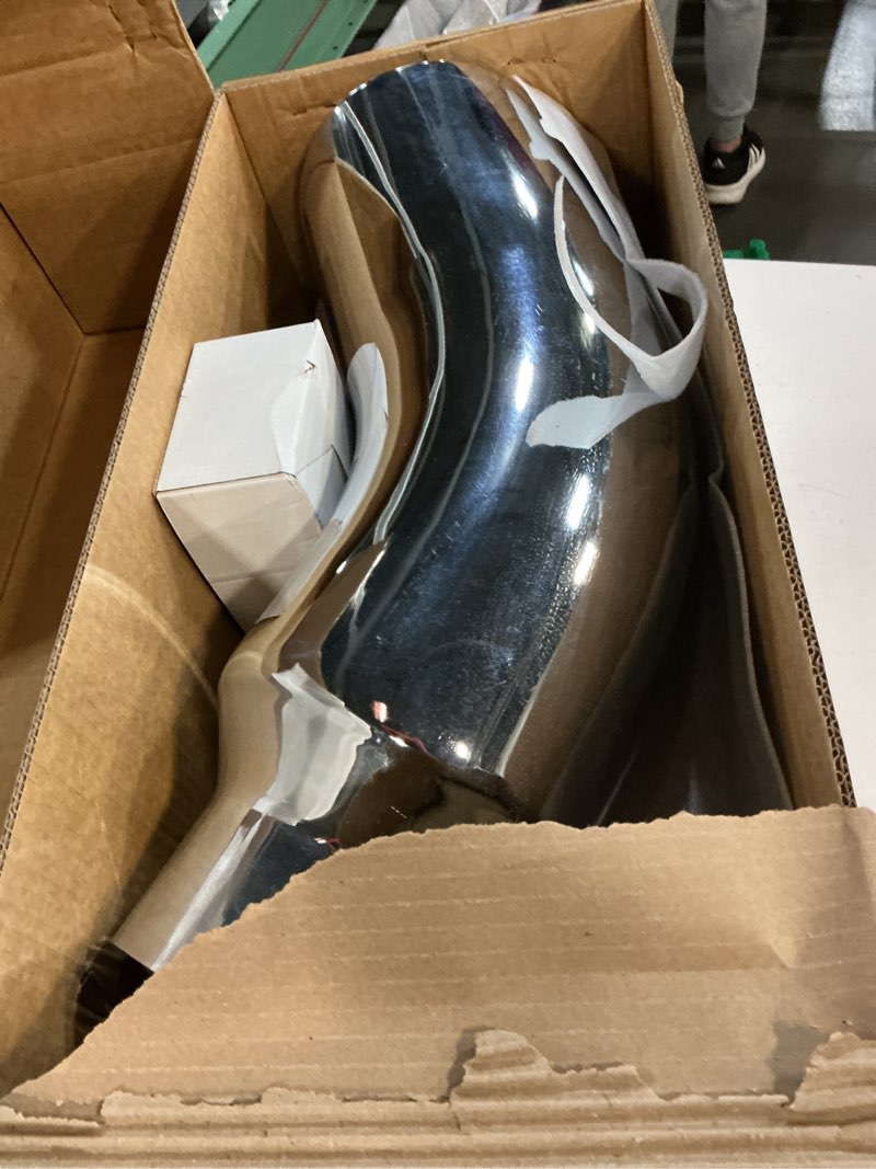 Condition photo showing Good Condition for Diesel Exhaust Elbow Tip, Side Exit Exhaust Tip, chromed Turndown Exhaust Tip (With Clamp, 5'' inlet / 8'' outlet) With Clamp 5'' inlet / 8'' outlet