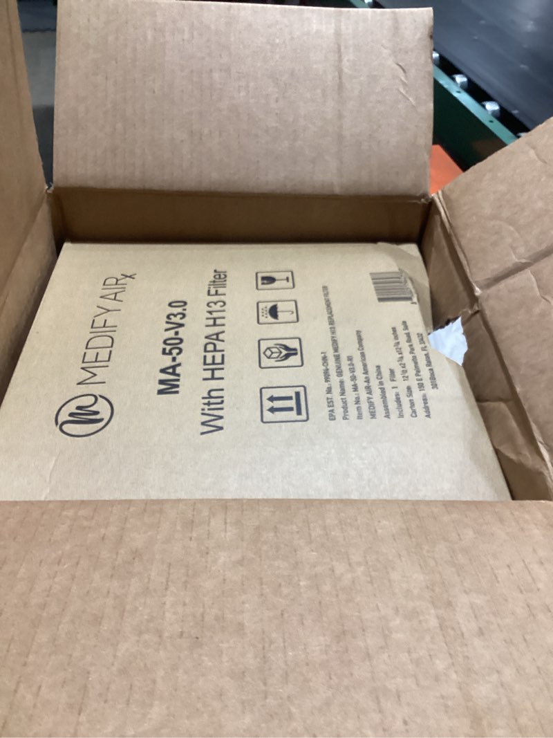 Condition photo showing Good Condition for medify ma-50 genuine replacement filter for allergens, smoke, wildfires, dust, odors, pollen, pet dander | 3 in 1 with pre-filter, true hepa h13 and activated carbon for 99.9% removal | 2-pack