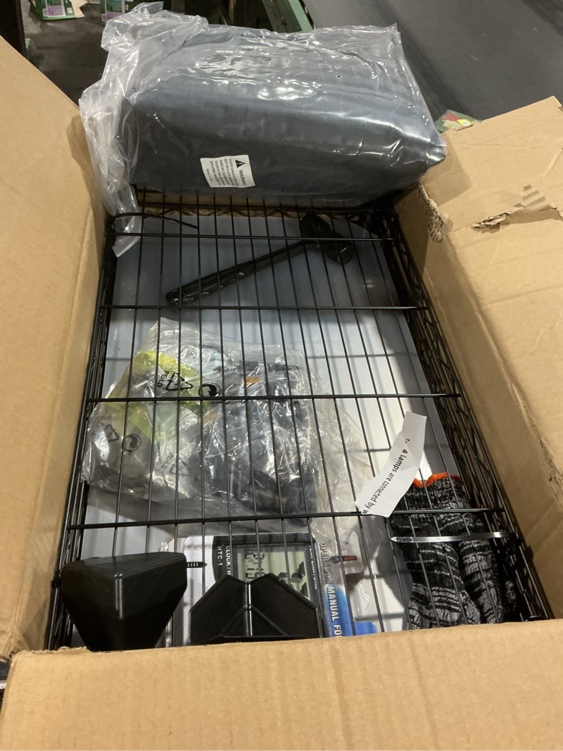 Condition photo showing As Is for (Similar to stock photo) Amazon Basics 5-Shelf Steel Wire Rack Storage, 36\" L x 14\" W x 72\" H, Black | Heavy Duty, Adjustable, for Kitchen, Garage, Shelving Organizer 5-Shelf Black