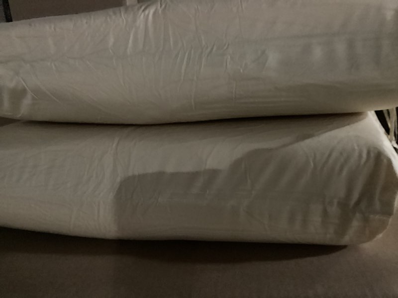 Condition photo showing Good Condition for gnostik waterproof bench cushions 48x20 inch, navy blue patio loveseat porch swing cushions for garden lawn sofa settee couch patio furniture with ties tan48x20in