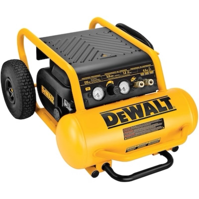 dewalt 4.0-gallon portable electric 125 psi twin stack air compressor