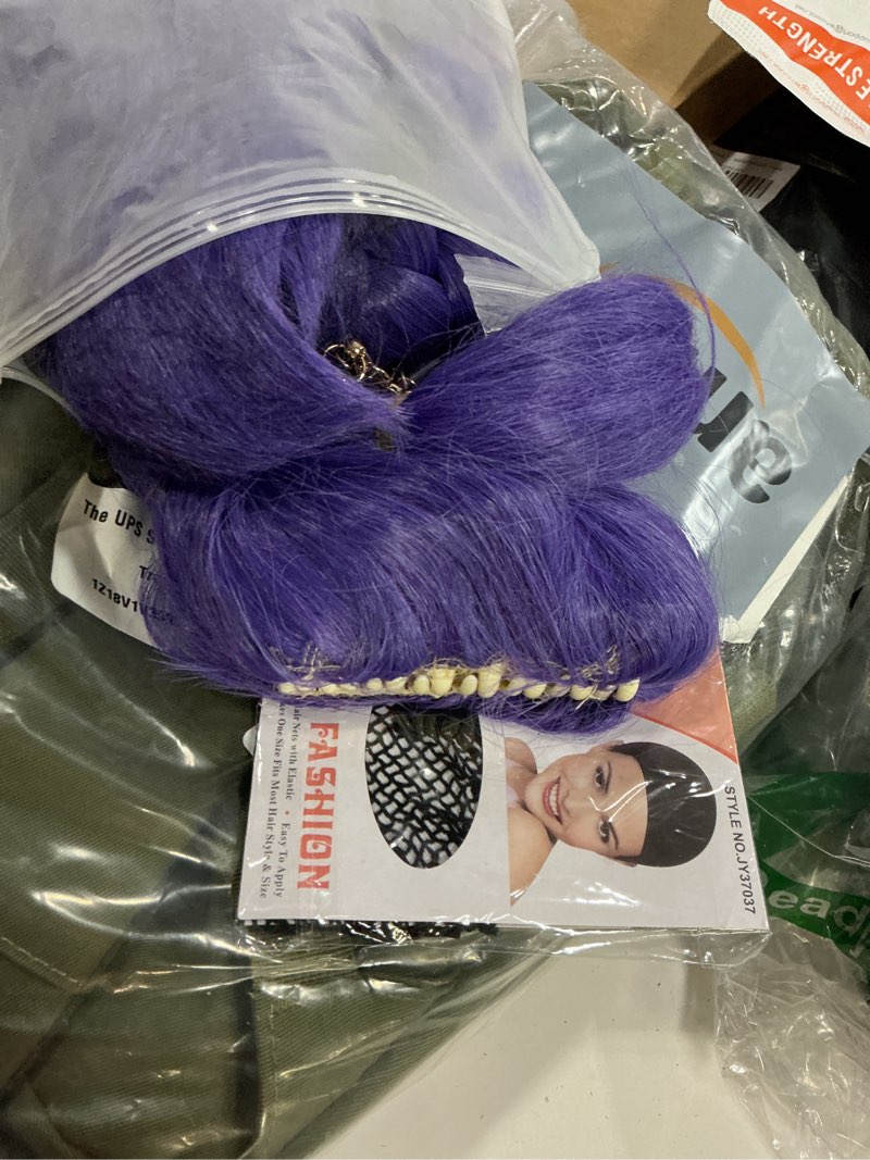 Condition photo showing New/Like New for 47 Inches Long Purple Braided Hair Anime Costume Wig – High Temperature Heat Resistant Silk Fiber – Natural Looking Cosplay Wig for Halloween Party, Cosplay (Purple, Adult Size) Purple Adult Size