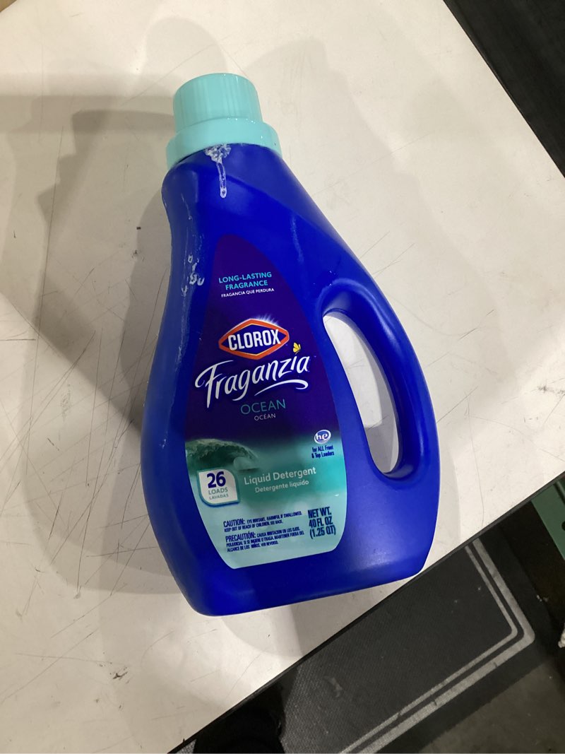 clorox fraganzia liquid laundry detergent in ocean scent, 40oz | he compatible for all front and top