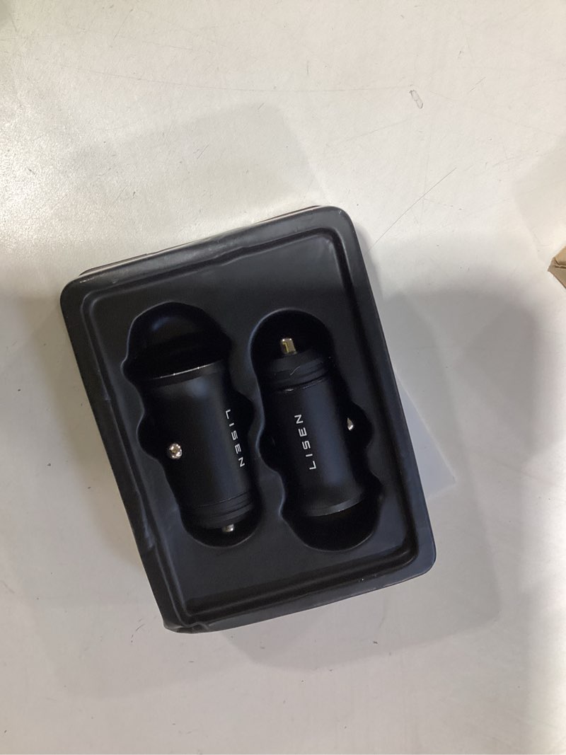 Condition photo showing New/Like New for lisen car charger usb c, 69w cigarette lighter usb charger adapter, car accessories gifts for men, mini usbc cars fast charging adapter usbc type c 12v plug outlet, for iphone 17 pro max 16 15 14 13 black 2 pack