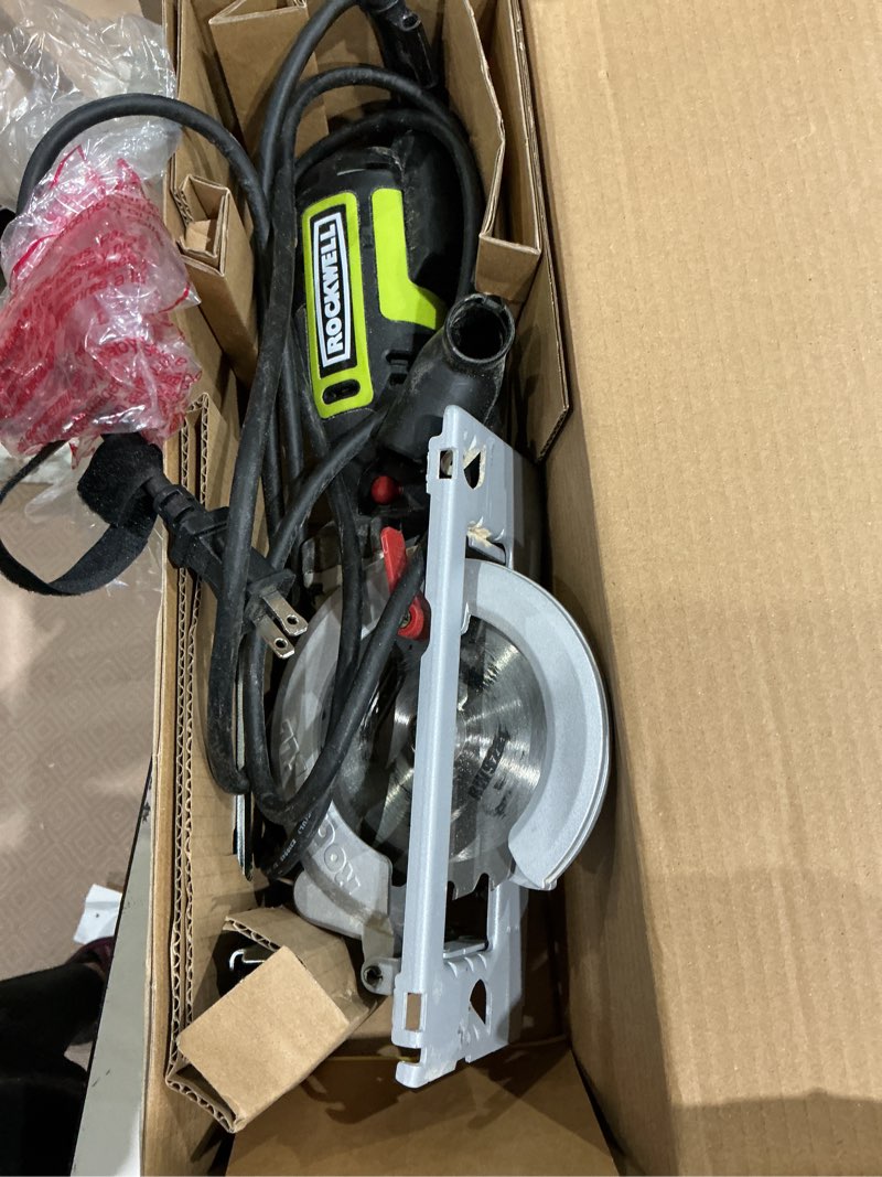 Condition photo showing As Is for rockwell 5 amps 4-1/2 in. corded compact circular saw