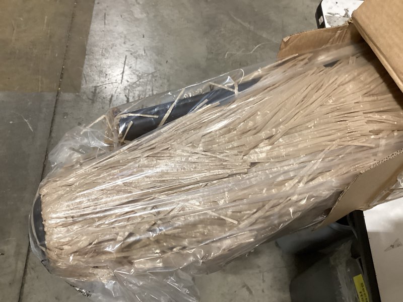 Condition photo showing New/Like New for homshade 9ft hula thatched hawaiian style tiki umbrella with crank & tilt, upf 50+ nylon thatch & 220gsm polyester canopy, 8 heavy-duty steel ribs for outdoor, patio, beach, pool, backyard, garden