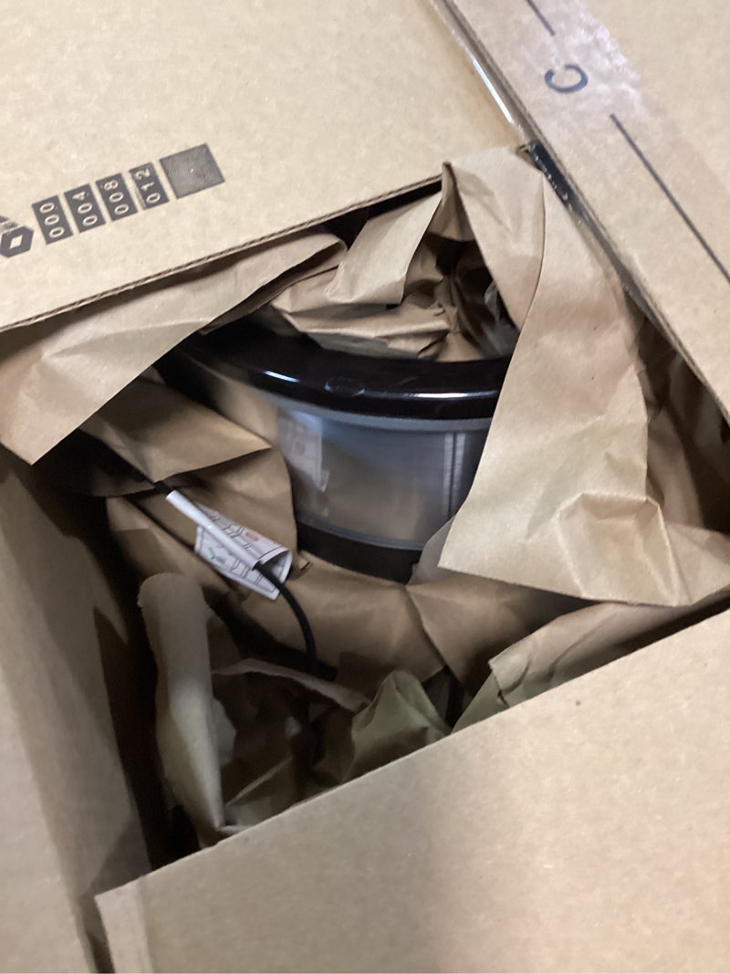 Condition photo showing As Is for hamilton beach 4 quart programmable slow cooker with flexible easy programming, 5 cooking times, dishwasher-safe crock & lid, silver (33443) 4 quarts