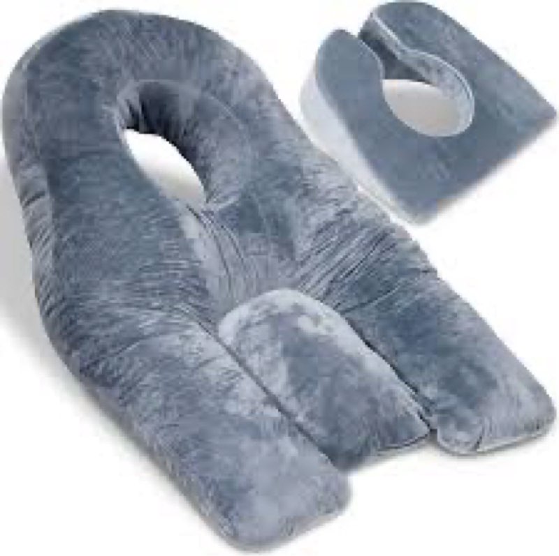 Face Down Pillow After Eye Surgery – 3-Vent Design for Easy Breathing – Vitrectomy & BBL Recovery Pillow for Sleeping Face Down – CertiPUR-US® Certified Shredded Memory Foam