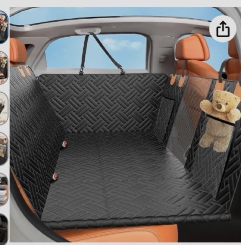 back seat extender for dogs,hard bottom car seat cover for dogs with mesh window,waterproof backseat pet cover hard bottom-dog car seat cover for back seat dog hammock for car/suv