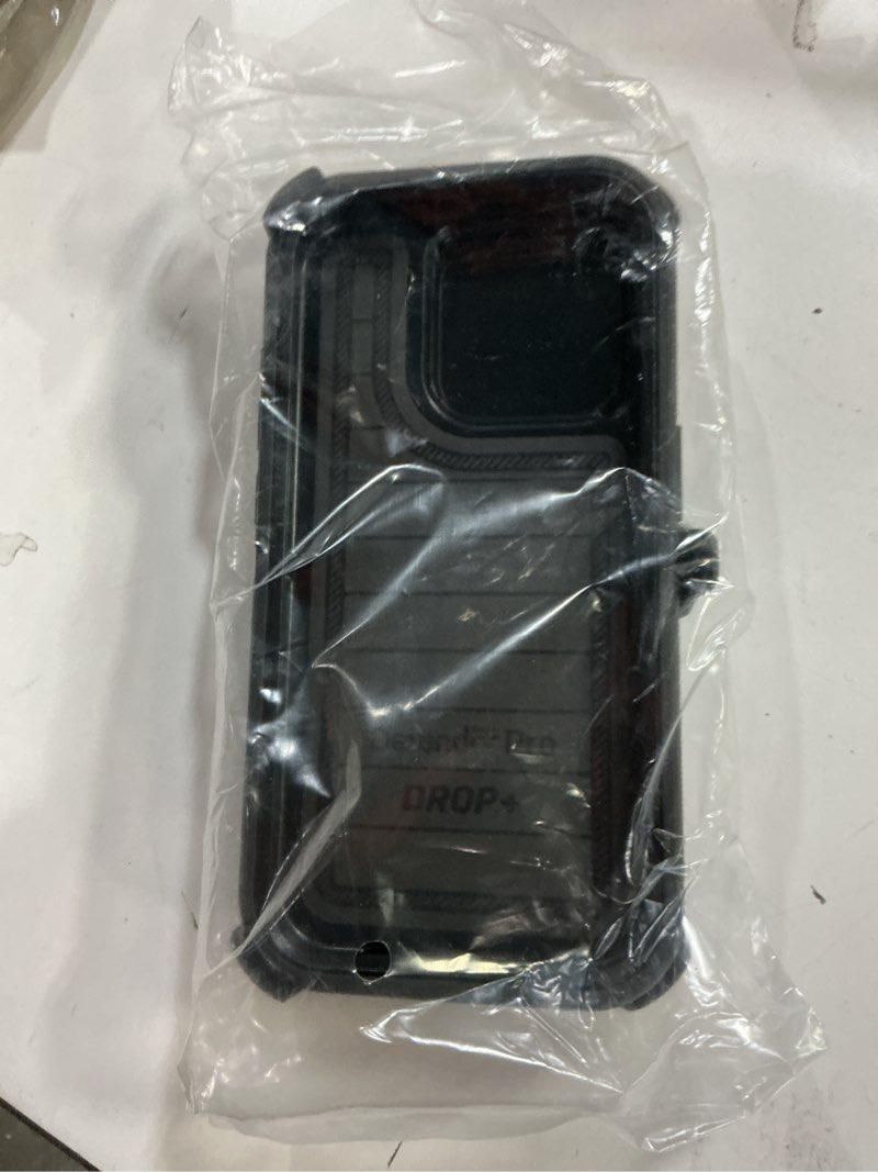 Condition photo showing New/Like New for otterbox iphone 15 pro (only) - defender series case - black - screenless - rugged & durable - with port protection - holster clip includes - microbial defense protection