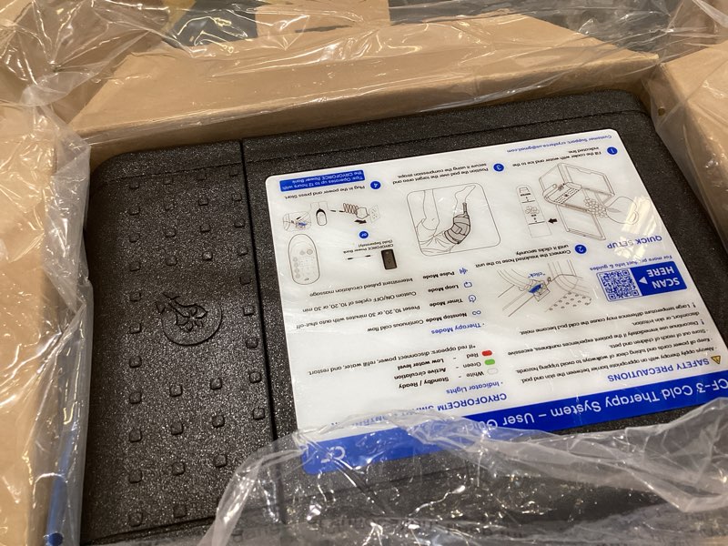 Condition photo showing Good Condition for cf-3 pro cold therapy machine, 16.8qt large-capacity ice therapy system for full knee & shoulder coverage, programmable recovery system for acl, tkr & sports training