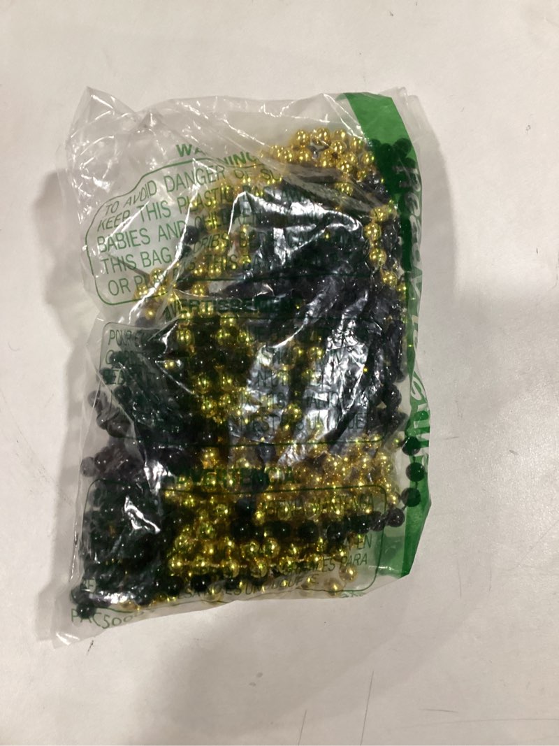 Condition photo showing As Is for Party Beads - Small Round 12-Pack Black & Gold (12-Pack)