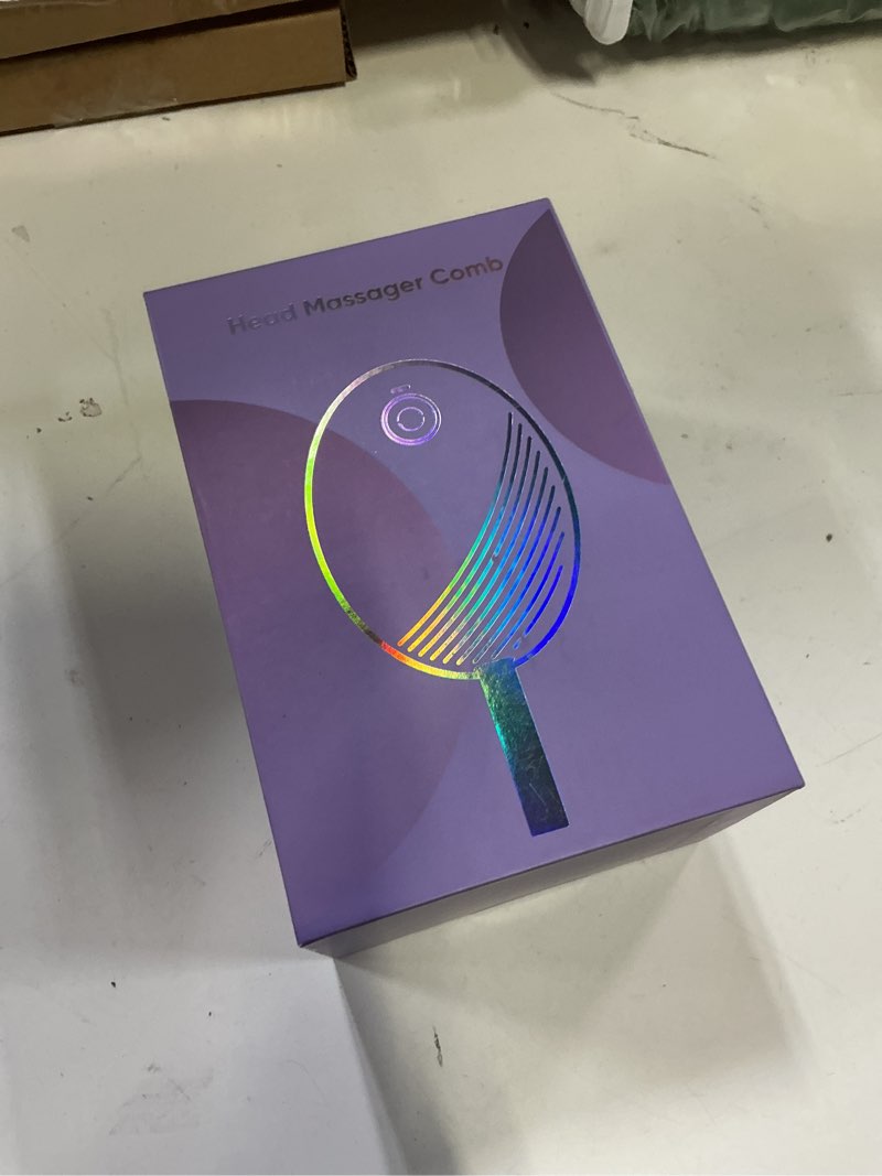 Condition photo showing New/Like New for scalp massager hair growth brush - electric head massager relax scalp stress - unique birthday gifts for women - sonic vibration comb for stimulating follicles - purple deep purple