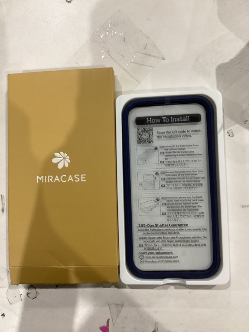 Condition photo showing New/Like New for miracase for iphone 17 pro max case 6.9" full-body phone case with built-in glass screen protector& full camera protector,[magnetic with magsafe] drop proof 17 promax cover, blue iphone 17 pro max magnetic blue