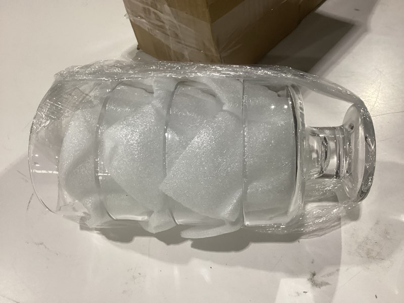 Condition photo showing New/Like New for 7oz glass ice cream bowls- versatile dessert bowls & cups for mixed drinks, desserts, nuts, fruit, pudding & snacks- perfect for parties, gatherings (12)