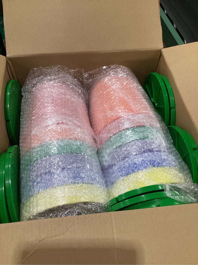 Condition photo showing Good Condition for WILLBOND 12 8" Christmas Gumdrop Pathway Lights - Walkway Colorful Sugar Coated with LED C9 Bulbs Outdoor Decoration for Winter Holiday Lawn, Yard & Garden (12 in 1,Rainbow) 12 in 1 Rainbow 12