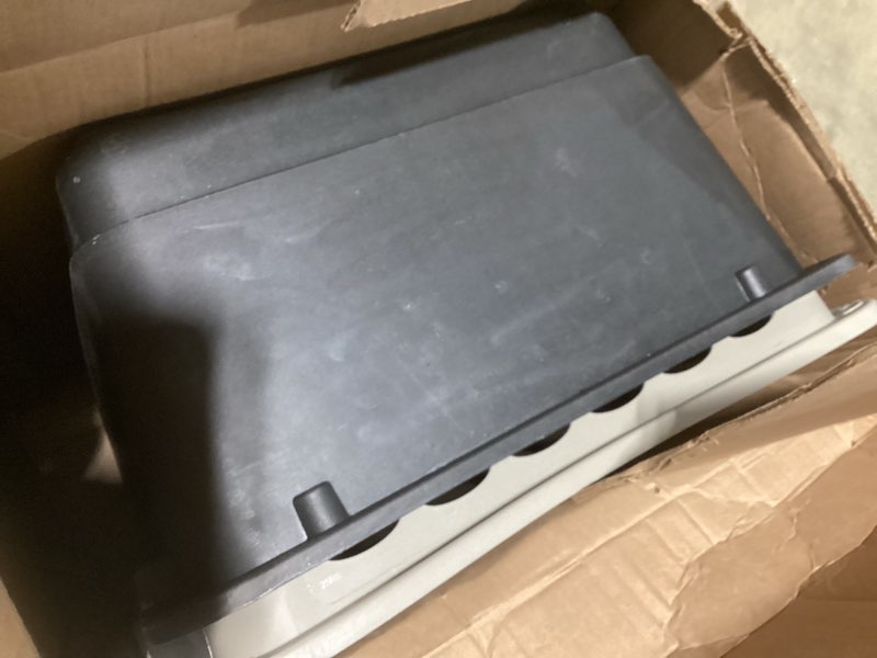 Condition photo showing As Is for petmate vari dog kennel - portable dog carriers & crates for large dogs, airline-friendly, durable plastic, pet carrier for home and travel, 36 inches, taupe and black 36.0"l x 25.0"w x 27.0"h kennel only