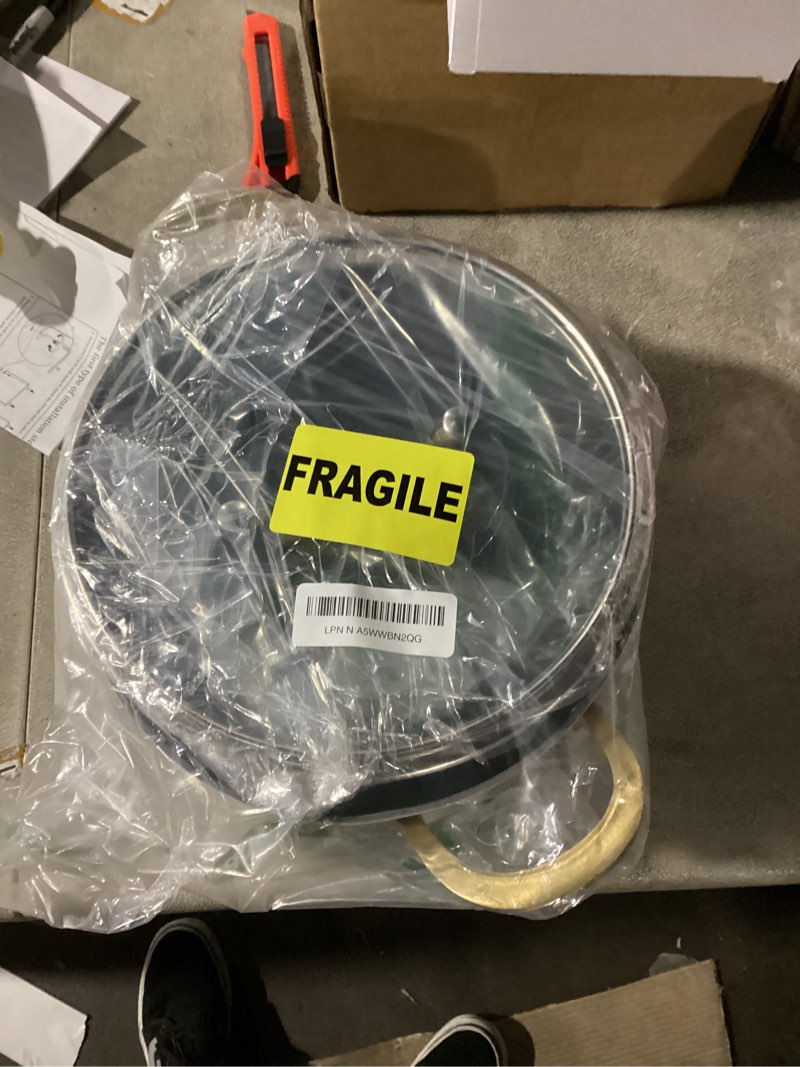 Condition photo showing Good Condition for BEZIA 6 Quart Stock Pot with Lid, Ceramic Nonstick Cooking Pot, Soup Pot with Stainless Steel Handle, Tempered Glass Lid, Induction Compatible for Pasta, Soup, Spaghetti, Dishwasher Safe, Cream 6 Quarts
