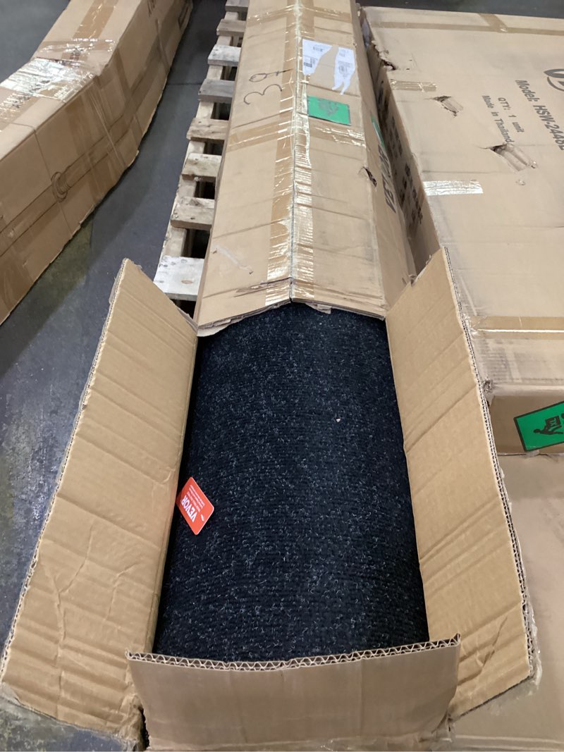 Condition photo showing New/Like New for vevor marine carpet, 6 x 23 ft boat carpeting, charcoal black marine grade boat carpet, indoor/outdo