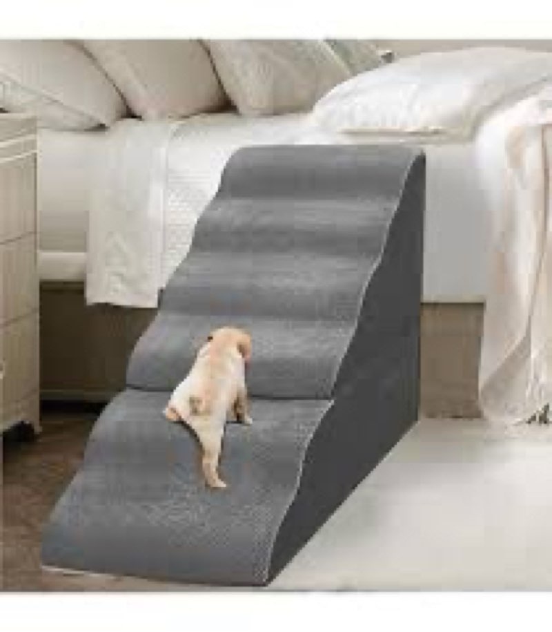 6 tier dog stairs/steps for high bed, 27.5”h non-slip pet stairs adjust to left side of bed, pet ste