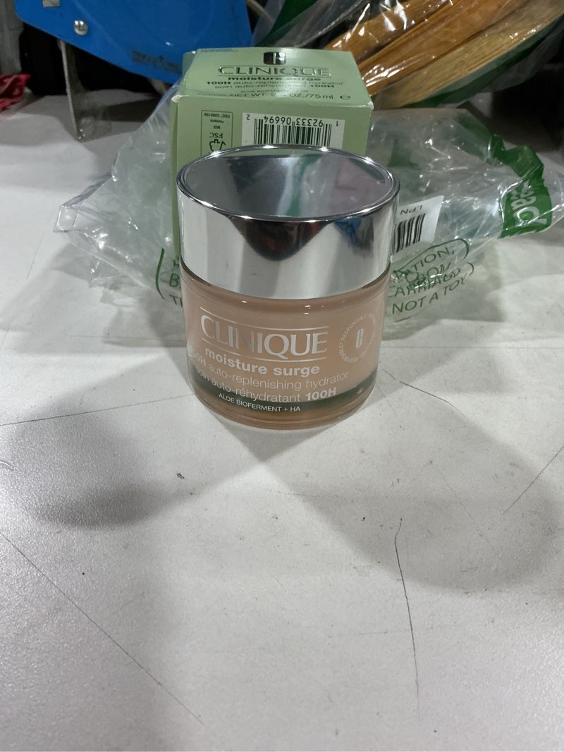 Condition photo showing Good Condition for clinique moisture surge 100h auto-replenishing hydrator oil free face moisturizer | with hyaluronic acid, aloe bioferment and vitamins c + e | for all skin types | hydrating + moisturizing 2.5 fl oz